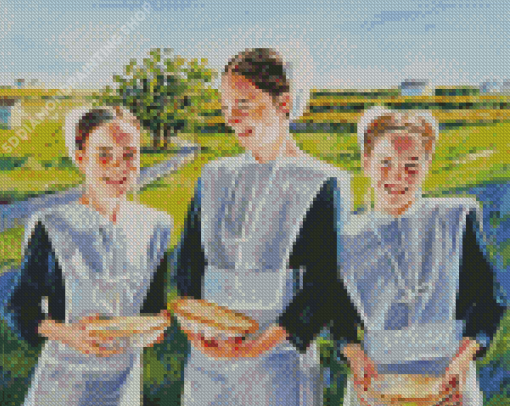 Amish Girls Diamond Paintings