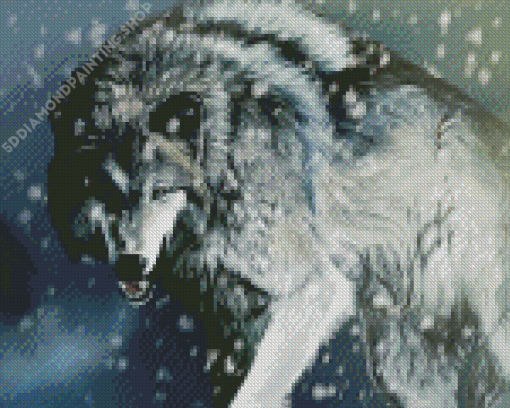 Angry Wolf Diamond Paintings