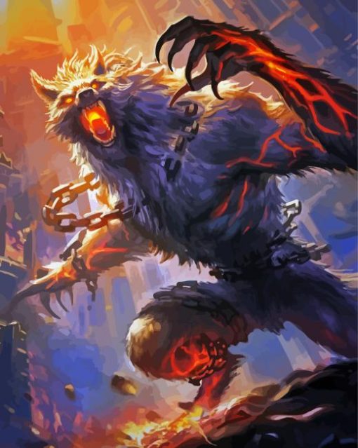 Animated Fenrir Diamond Paintings