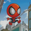 Baby Spider Man Super Hero Diamond Paintings