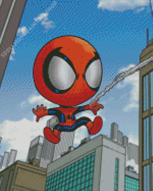 Baby Spider Man Super Hero Diamond Paintings