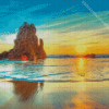 Baja California Coast At Sunset Diamond Paintings