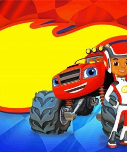 Blaze And The Monster Machines Movie Art Diamond Paintings