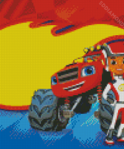 Blaze And The Monster Machines Movie Art Diamond Paintings