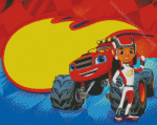 Blaze And The Monster Machines Movie Art Diamond Paintings