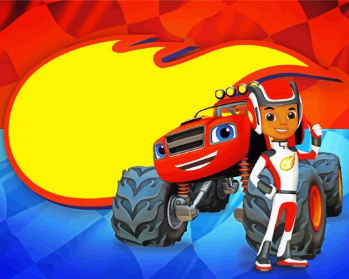 Blaze And The Monster Machines Movie Art Diamond Paintings