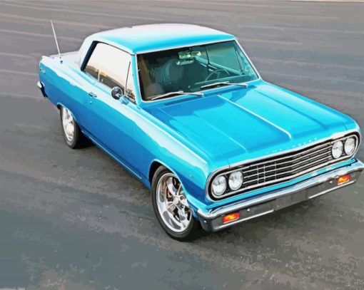 Blue Chevelle Malibu Ss Diamond Paintings