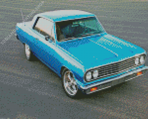 Blue Chevelle Malibu Ss Diamond Paintings