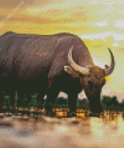 Bull With Horns Diamond Painting