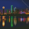 Dallas Skyline At Night Diamond Paintings