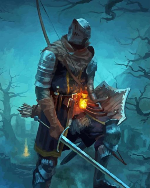 Forest Warrior Knight Diamond Paintings