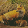 Fox Family Animals Diamond Paintings