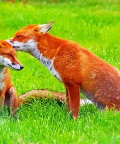 Fox Family Couple Diamond Paintings