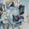 Great Pyrenees Dog Face Diamond Paintings