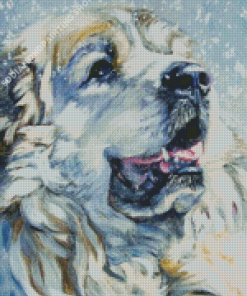 Great Pyrenees Dog Face Diamond Paintings