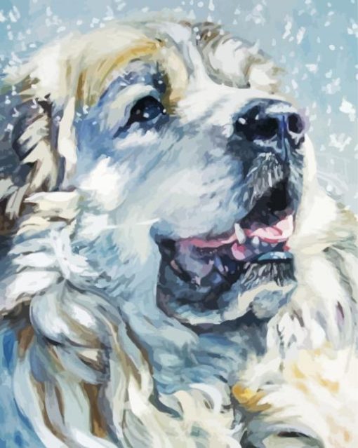 Great Pyrenees Dog Face Diamond Paintings