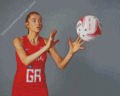 Helen Housby Netball Player Diamond Paintings