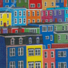 Jellybean Houses Row Newfoundland Diamond Paintings