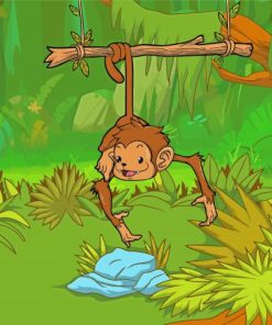 Jungle Monkey Cartoon Diamond Paintings