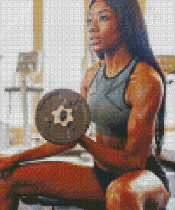 Lifting Weights Girl Diamond Paintings