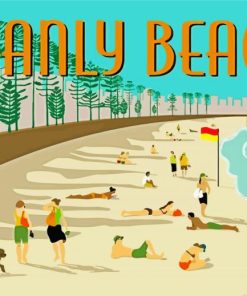 Manly Beach Poster Diamond Paintings