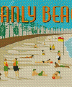 Manly Beach Poster Diamond Paintings