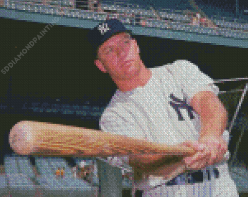 Mickey Mantle Baseballer Diamond Paintings