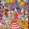 Minnie Mouse Birthday Celebration Diamond Paintings