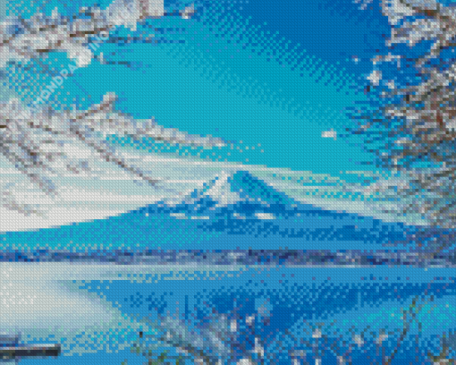 Mt Fuji Japanese Winter Diamond Paintings