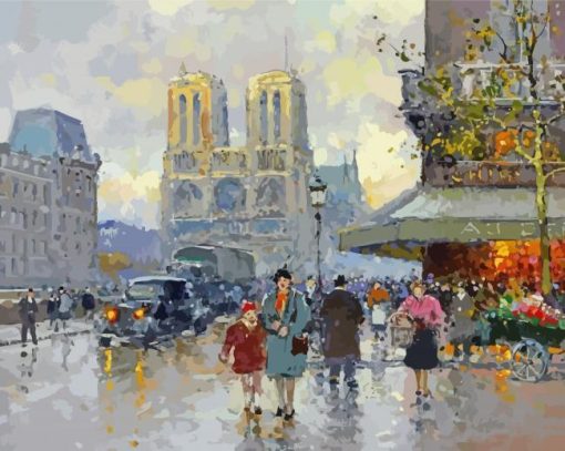 Notre Dame Paris By Edouard Cortes Diamond Paintings