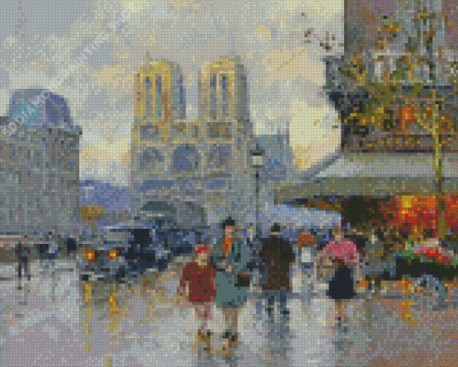 Notre Dame Paris By Edouard Cortes Diamond Paintings