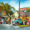 Old Gas Station Truck Diamond Paintings