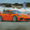 Orange Porsche 911 Diamond Paintings