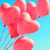 Pink Heart Balloons Diamond Paintings