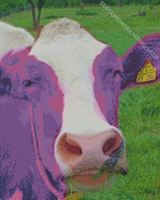 Purple Cow Diamond Paintings