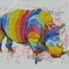 Rainbow Rhino Diamond Paintings