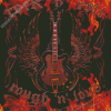 Rock N Roll Glaming Guitar Diamond Paintings