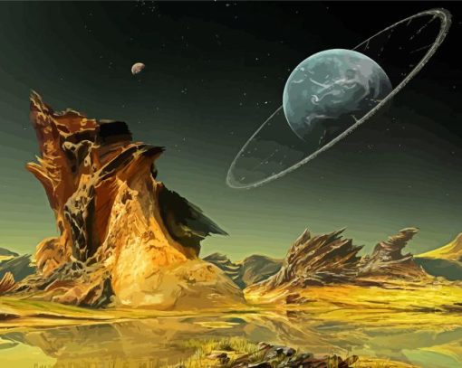 Science Fiction Planet Landscape Diamond Paintings