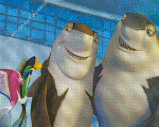 Shark Tale Cartoon Diamond Paintings