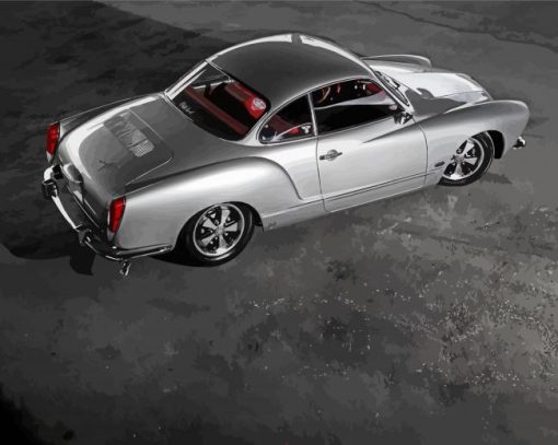 Silver Karmann Ghia Car Diamond Paintings