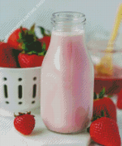 Strawberry Milk Diamond Paintings