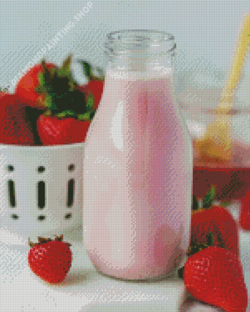 Strawberry Milk Diamond Paintings