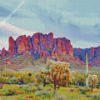 Superstition Mountains Sunset Diamond Paintings