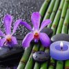 Tea Light And Flowers With Spa Stones Diamond Paintings