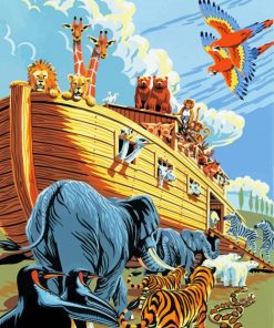 The Ark And Animals Art Diamond Paintings