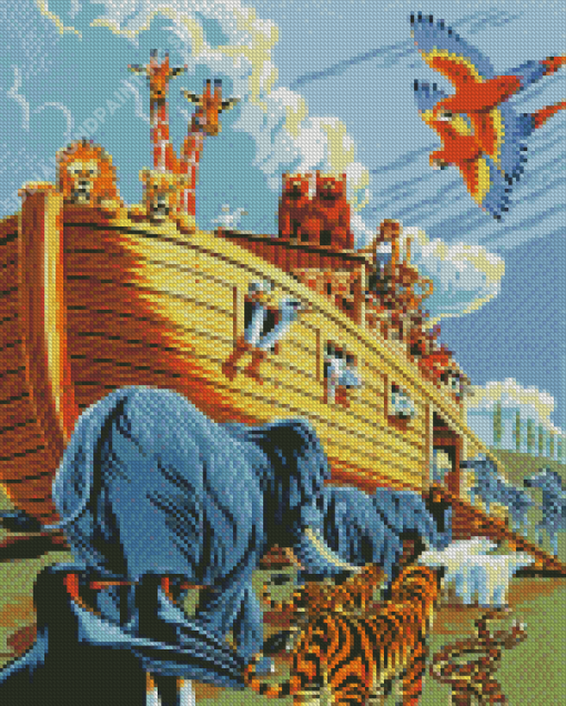 The Ark And Animals Art Diamond Paintings