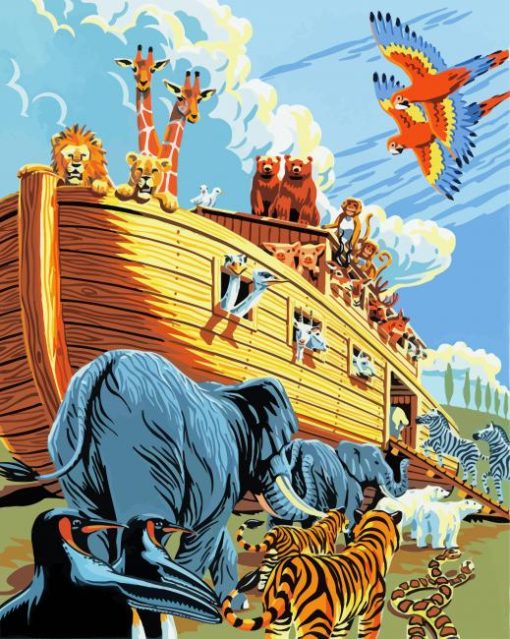 The Ark And Animals Art Diamond Paintings