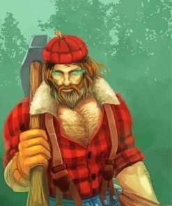 The Lumberjack Man Diamond Paintings