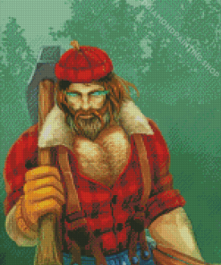 The Lumberjack Man Diamond Paintings