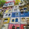 The View Of Hundertwasser House In Vienna Austria Diamond Paintings